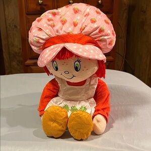 Strawberry Shortcake Doll approx. 18 inches with Pink Hat Stuffed Plush Pillow
